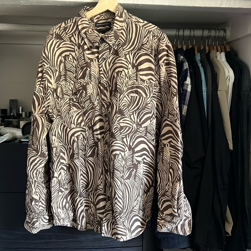 Banana Republic Zebra Print Shirt